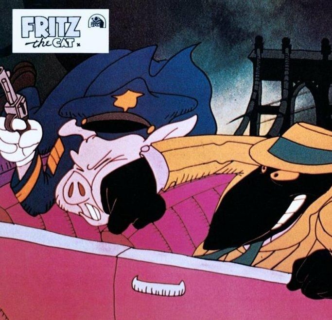 Приключение кота фрица на русском. Кот Фриц 1972. Fritz the Cat. Ворон кот Фриц.